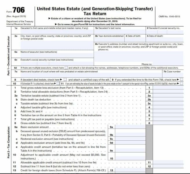 IRS form 706
